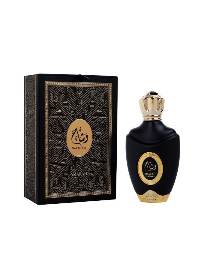 AMARAH Perfumes Wishah Eau De Parfum 100ml Unisex Luxury Oriental Woody Herbal Fragrance Long Lasting Perfume with Incense Oud Roasted Coffee Green Herbal Notes Premium Everyday Signature Scent Gift for Men and Women - Image 1